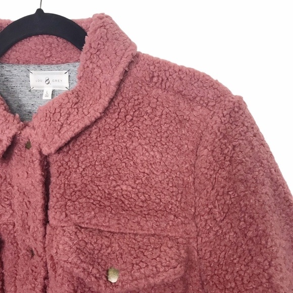 Lou & Grey Warm & Fuzzy Pink Teddy Jacket - Picture 4 of 9